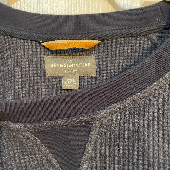 LL Bean Signature waffle long sleeve shirt men’s XXL - Picture 3 of 5